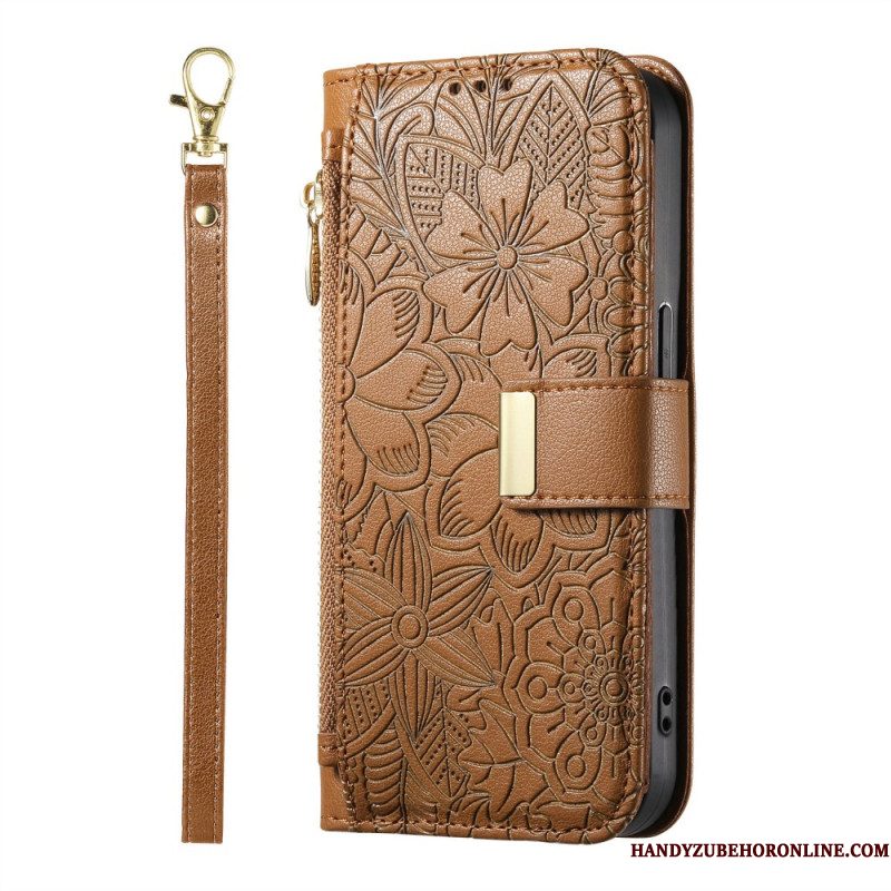 Leren Hoesje Xiaomi 17 Pro Max Portemonnee Met Bloemenpatroon