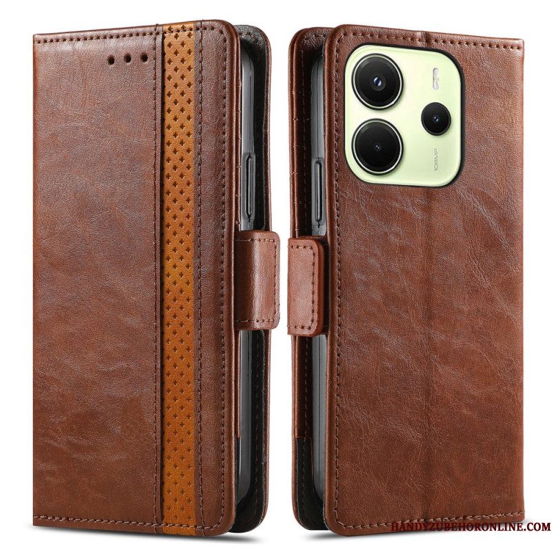 Leren Hoesje Xiaomi Redmi Note 14 4g Caseneo Rfid-blokkering Bescherming Hoesje