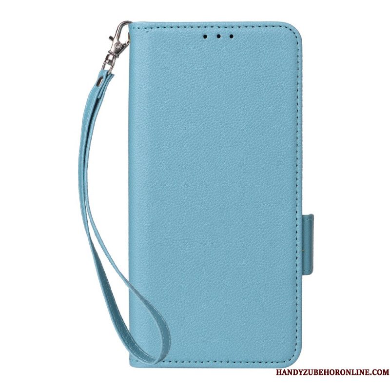 Leren Hoesje Xiaomi Redmi Note 14 Pro 4g Lychee Kunstleren Bandje Bescherming Hoesje