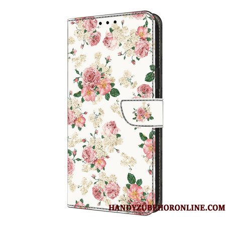 Leren Hoesje Xiaomi Redmi Note 14 Pro 4g Pioenrozen Bescherming Hoesje