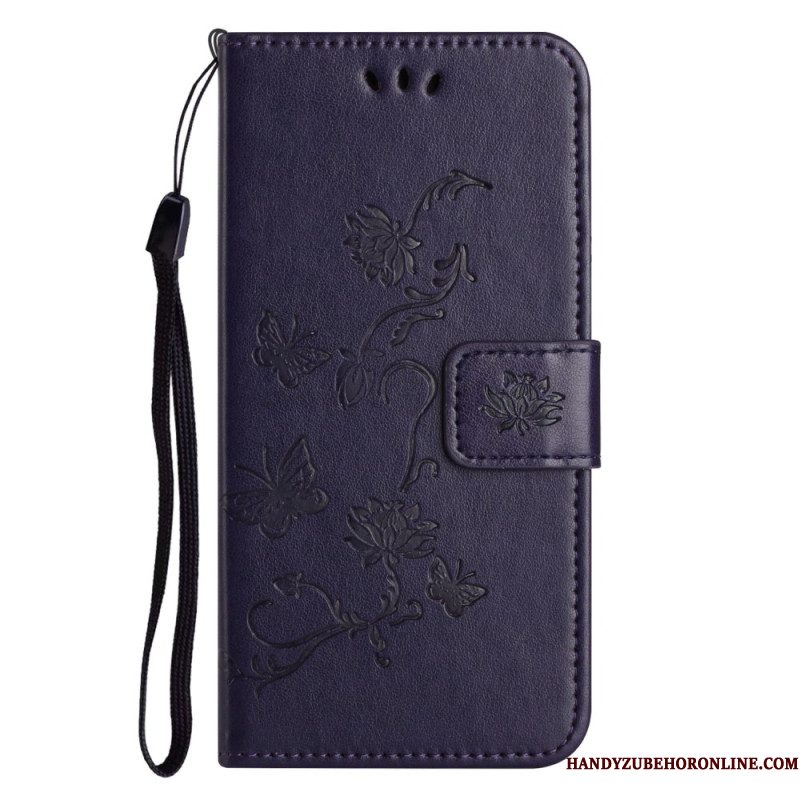 Leren Hoesje Xiaomi Redmi Note 14 Pro 5g Bloemenprint Bescherming Hoesje