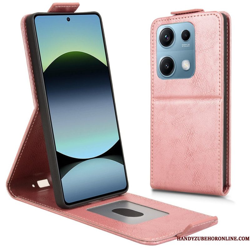 Leren Hoesje Xiaomi Redmi Note 14s Ontwerp Met Verticale Klep Bescherming Hoesje