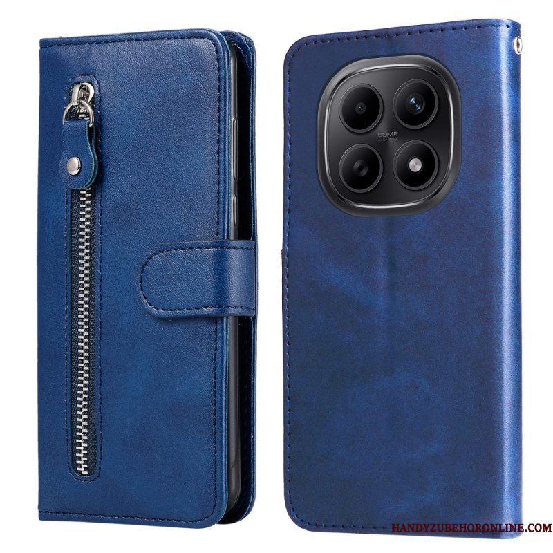 Leren Hoesje Xiaomi Redmi Note 15 5g Vak Met Rits Bescherming Hoesje