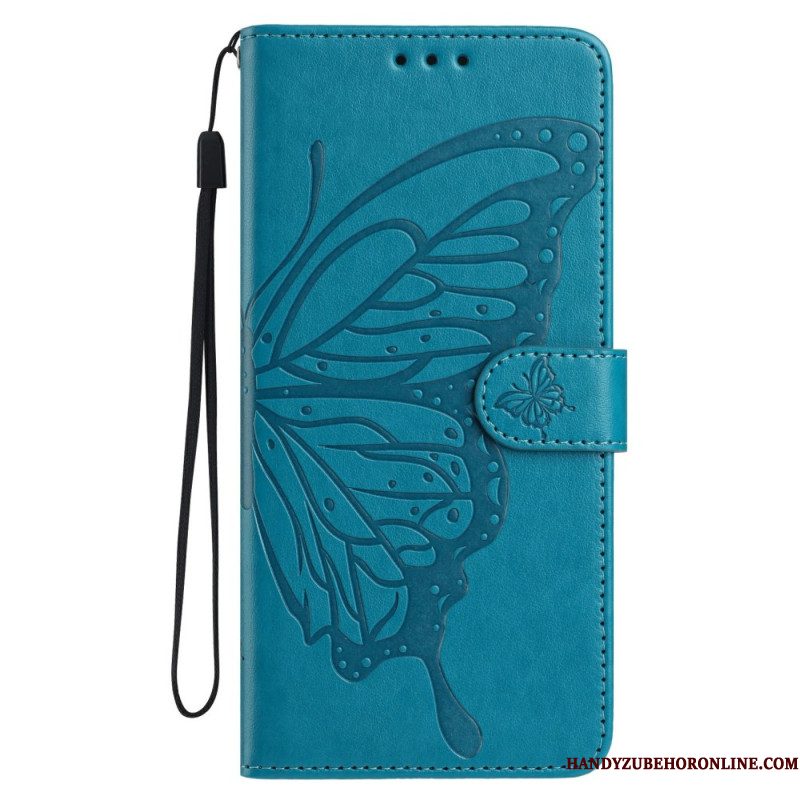 Leren Hoesje Xiaomi Redmi Note 15 Pro 5g Grafische Vlinder Bescherming Hoesje
