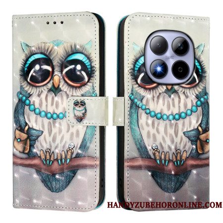 Leren Hoesje Xiaomi Redmi Note 15 Pro 5g Uil