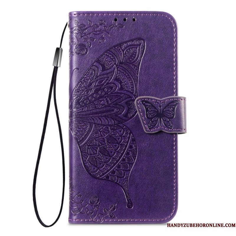 Leren Hoesje Xiaomi Redmi Note 15 Pro Plus 5g Grafisch Vlinder Bescherming Hoesje