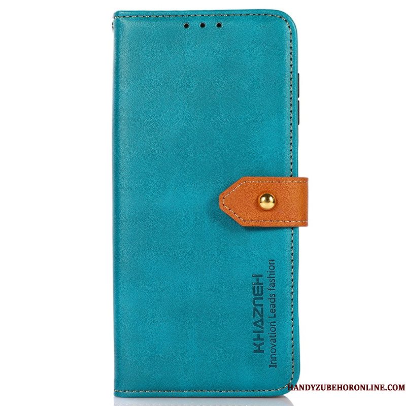 Leren Hoesje Xiaomi Redmi Note 15 Pro Plus 5g Khazneh Gouden Sluiting Bescherming Hoesje