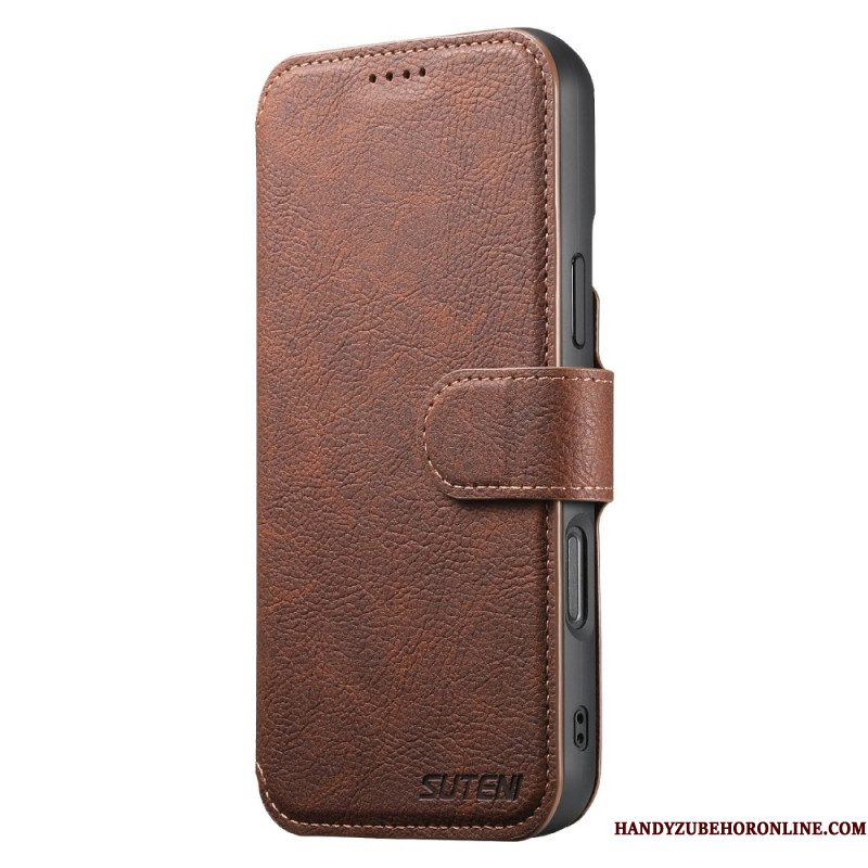 Leren Hoesje iPhone 17 Magsafe Afneembare Hoes Suteni Bescherming Hoesje