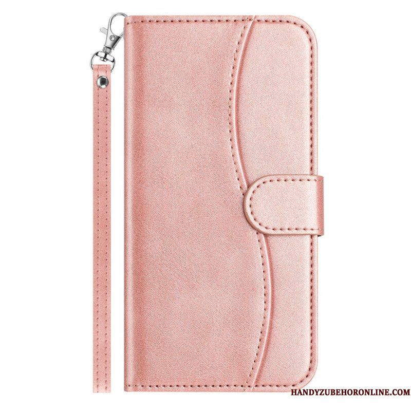 Leren Hoesje iPhone 17 Pro S-design Met Draagkoord Bescherming Hoesje